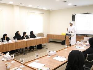 Staff members of Sharjah Ladies Club Branches (SLCB) during their meeting.