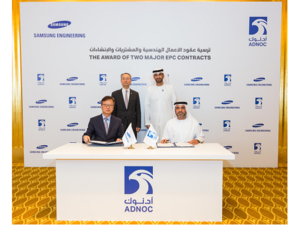 The agreements were signed by Abdulaziz Alhajri, ADNOC’s Downstream Director, and Choi Sung-An, CEO of Samsung Engineering.