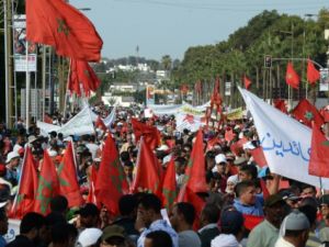 تظاهرة حاشدة في الرباط تنديدا بموقف السويد من الصحراء الغربية
