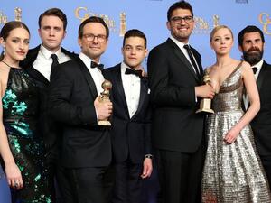 The cast of the celebrated TV show "Mr. Robot." (AFP)