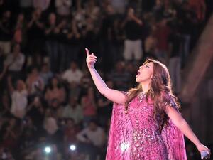 Najwa Karam performing at the 2016 Jerash Music Festival. (Facebook)