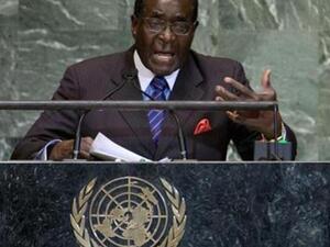 روبرت موجابي رئيس زيمبابوي في كلمته أمام الجمعية العامة للأمم المتحدة