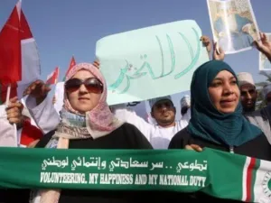 انصار السلطان قابوس يتظاهرون في آذار/مارس 2011
