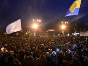 الوحدات الخاصة للقوات الداخلية الأوكرانية قامت صباح السبت بفض تظاهرة لأنصار التكامل الأوروبي