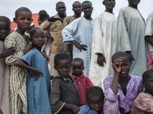 مخيم للنازحين الفارين من ديارهم بسبب هجمات جماعة بوكو حرام الإرهابية