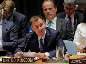 وزير الخارجية البريطاني، جيريمي هانت