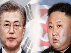 زعيم كوريا الشمالية كيم جونغ أون، ورئيس كوريا الشمالية الجديد مون جيه إن