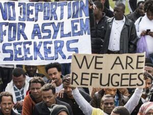 Eritrean protesters demand asylum in Israel. (AFP/File)