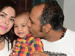 Olfat and her hubby celebrating their son Saleem's birthday. (Gololy)
