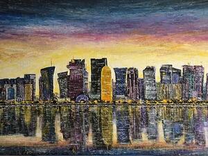 لوحة من اللوحات المعروضة