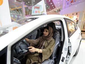 The automotive showroom was sponsored by a private Saudi dealership offering an assortment of 2018 models and brands. (AFP)