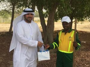 The ADM has directly reached out to workers at Al Wathba and offered them caps, cold water and juices to alleviate the hot sunny conditions they are experiencing during their work.
