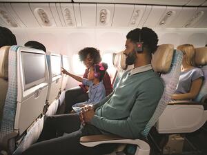 It takes 119 trips on the world’s longest A380 flight from Dubai to Auckland to complete Emirates’ film catalogue. 