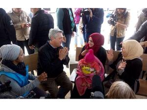 Filippo Grandi visits the Zaatari refugee camp in Jordan on Monday. (Photo: Ana Ibáñez Prieto)