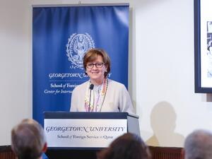 Dr. Laurie Brand, the Robert Grandford Wright Professor of International Relations and Middle East Studies at the University of Southern California