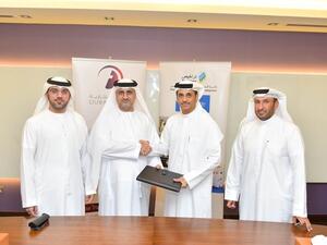 During the signing between Eng. Mahmood Al Bastaki, CEO of Dubai Trade and Arif Obaid Al Dehail, CEO of Trakhees