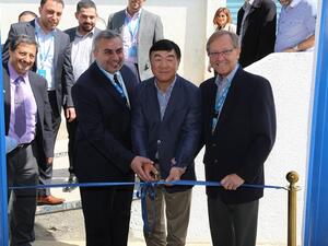 During the Inauguration of the AC Lab at UNRWA College.