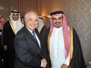 Dr. Talal Abu-Ghazaleh, chairman of Talal Abu-Ghazaleh Organization with HRH Prince Salman bin Hamad bin Isa Al Khalifa, Crown Prince of Bahrain