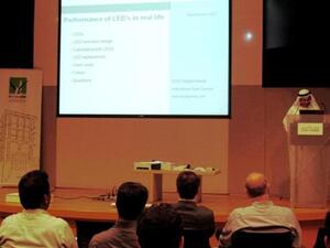 Adnan Sharafi, EmiratesGBC Chairman speaking at the networking event