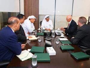 Al Habtoor Group senior management during the meeting with the Slovakian Ambassador