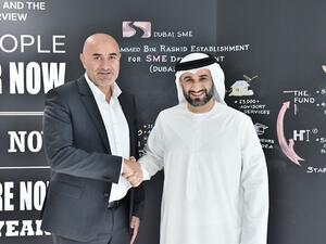 Abdul Basset Al Janahi, CEO of Dubai SME and Ronaldo Mouchawar, CEO and Co-Founder of Souq.com.
