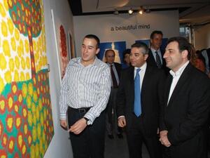 Lebanese Minister of Social Affairs, Wael Abou Faour, during his visit to the exhibition