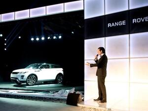 Ali Mostafa with the Range Rover Evoque