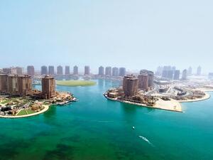 An Aerial shot of The Pearl-Qatar captures the magnificence of This man-made Island
