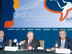 Nicholas Nesson, Director, ASDA’A Burson-Marsteller; Joseph Ghossoub, Chairman & CEO, MENACOM Group; and Bashar Al Kadhi, Chief Operating Officer, ASDA’A Burson-Marsteller