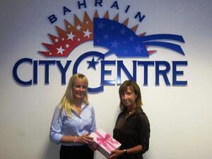 Jules Sprakel, Founder of Think Pink Bahrain and Lori Cunningham, Marketing Manager for Bahrain City Centre 