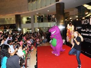 Barney in action at Moda Mall