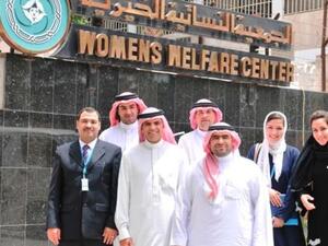 Loai Nazer, Chairman of Bupa Arabia, and Tal Nazer, CEO of Bupa Arabia in a group photo with the Women’s Welfare Center