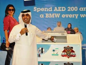 Khalid Ahmed Al Sadi, a Palestinian national was picked as the proud winner of a new BMW3 series car
