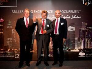 David Smith,Commercial Director: UK Department of Works and Pensions, Abdul Wahab Al Madani, Senior Manager Supply Chain: DUBAL, and Nader Sabbaghan,CEO: Bravosolution