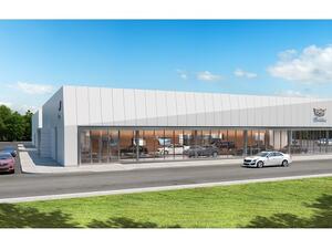 Cadillac ME new corporate identity compliant showroom.