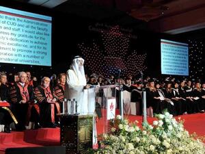 During the graduation ceremony
