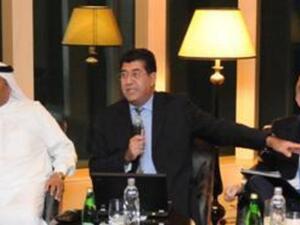 Jamal Fakhro addressing the members and guests at the event