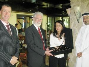 Raymi Vanderspek, Executive Director, Strategic Development and Administration, University of Wollongong; Professor Rob Whelan, President, University of Wollongong; Amina Al Rustamani, CEO, TECOM Business Parks; and Dr. Ayoub Kazim, Managing Director, TECOM Investments’ Education Cluster