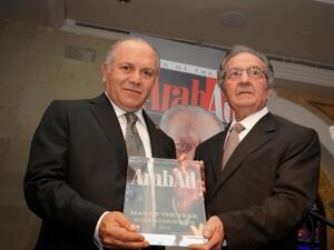 Joseph Ghossoub Chairman and CEO of Menacom receiving the award