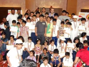 Participants at Sharjah Golf & Shooting Club Summer Camp 2011