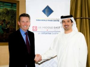 Helal Al Marri, CEO of DWTC and Peter Rigby, CEO of Informa group during recent meeting in Dubai