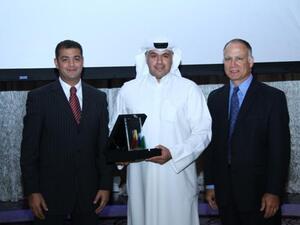 Doug Kennedy, Vice President, Microsoft Dynamics Partners with partners at the conference