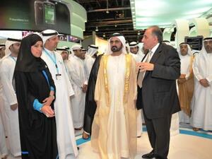 HH Sheikh Mohammed bin Rashid Al Maktoum, Ruler of Dubai, Vice President and Prime Minister of the UAE visiting du at GITEX