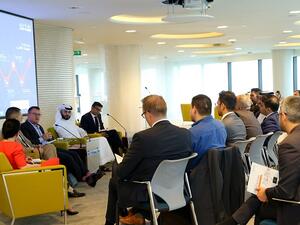 During Dubai Startup Hub’s panel discussion on SME banking challenges.