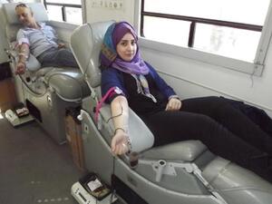خلال حملة التبرع بالدم