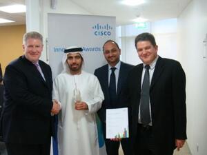 Saeed Fadhel Al Mazrooei, EMAL’s President and CEO receiving the award