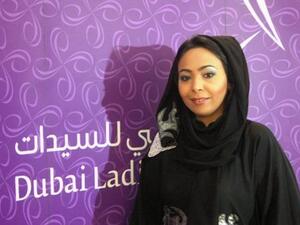 Emirati artist, Ebtisam Abdulaziz, at 2nd Art Conversations in Dubai Ladies Club