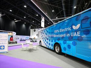 Masdar today unveiled the all-electric Eco-Bus at Abu Dhabi Sustainability Week 2018.