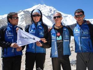 Spanish mountaineer, Edurne Pasaban, at the world’s highest summit