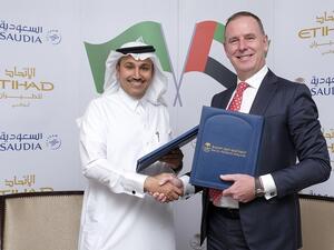 The codeshare agreement was signed at Saudia headquarters in Jeddah by HE Eng. Saleh bin Naser Al Jasser, Director General Saudi Arabian Airlines, and Tony Douglas, Group Chief Executive Officer, of Etihad Aviation Group.